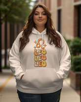 Women's Plus Daily Simplicity LEO Constellation Print Long Sleeve Hoodie